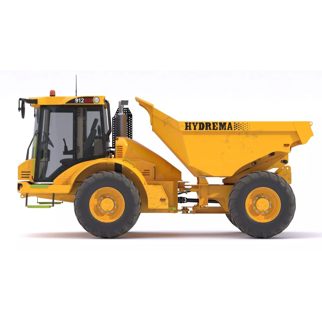 Hydrema 912HM Articulated Dump Truck 3D Model – High-Poly PBR Asset, FBX, OBJ - View 6