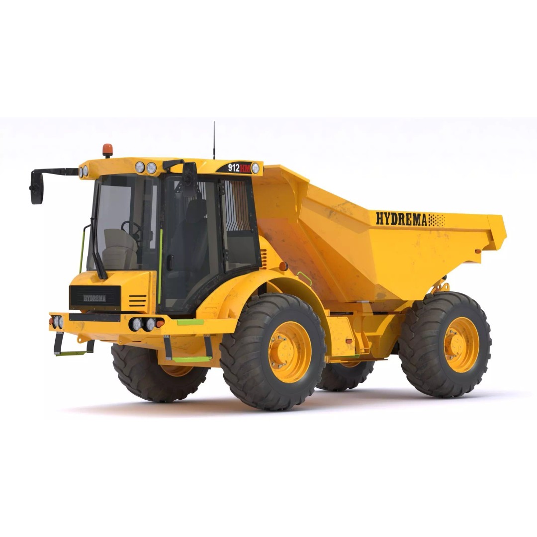 Hydrema 912HM Articulated Dump Truck 3D Model – High-Poly PBR Asset, FBX, OBJ - View 8