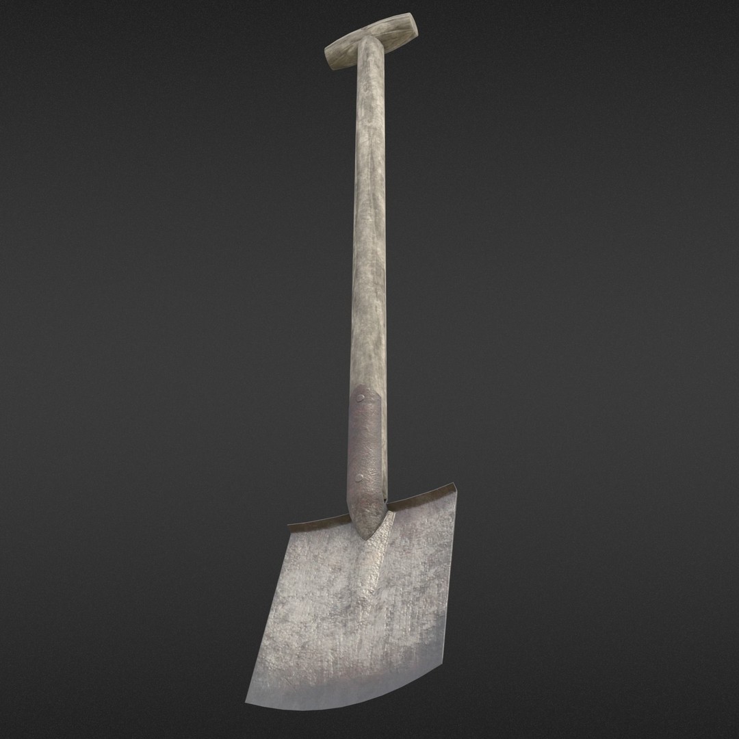 Old Shovel 3D Model – Low Poly Game-Ready Tool for Unity & UE4 - View 10