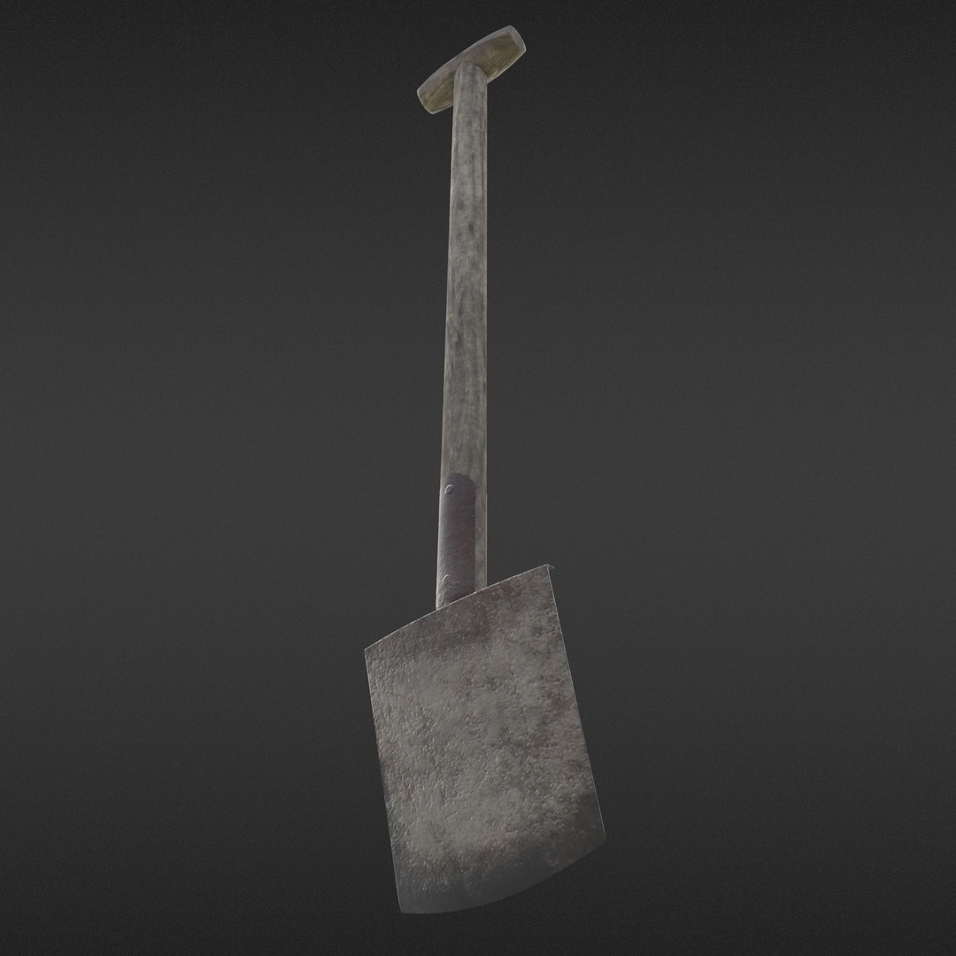 Old Shovel 3D Model – Low Poly Game-Ready Tool for Unity & UE4 - View 11