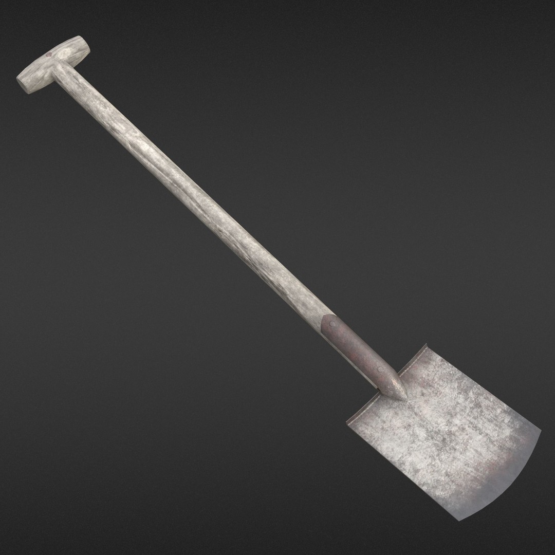 Old Shovel 3D Model – Low Poly Game-Ready Tool for Unity & UE4 - View 14