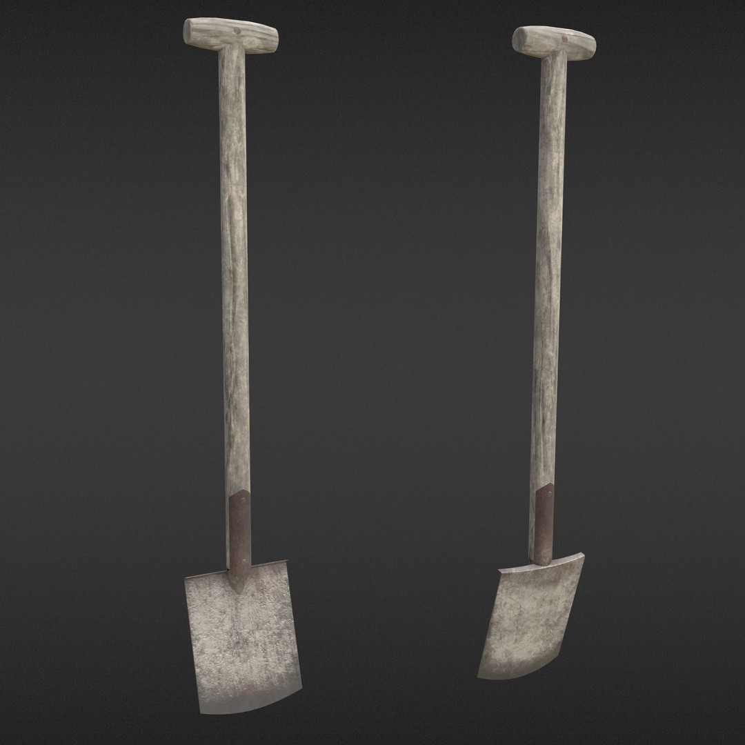 Old Shovel 3D Model – Low Poly Game-Ready Tool for Unity & UE4 - View 16