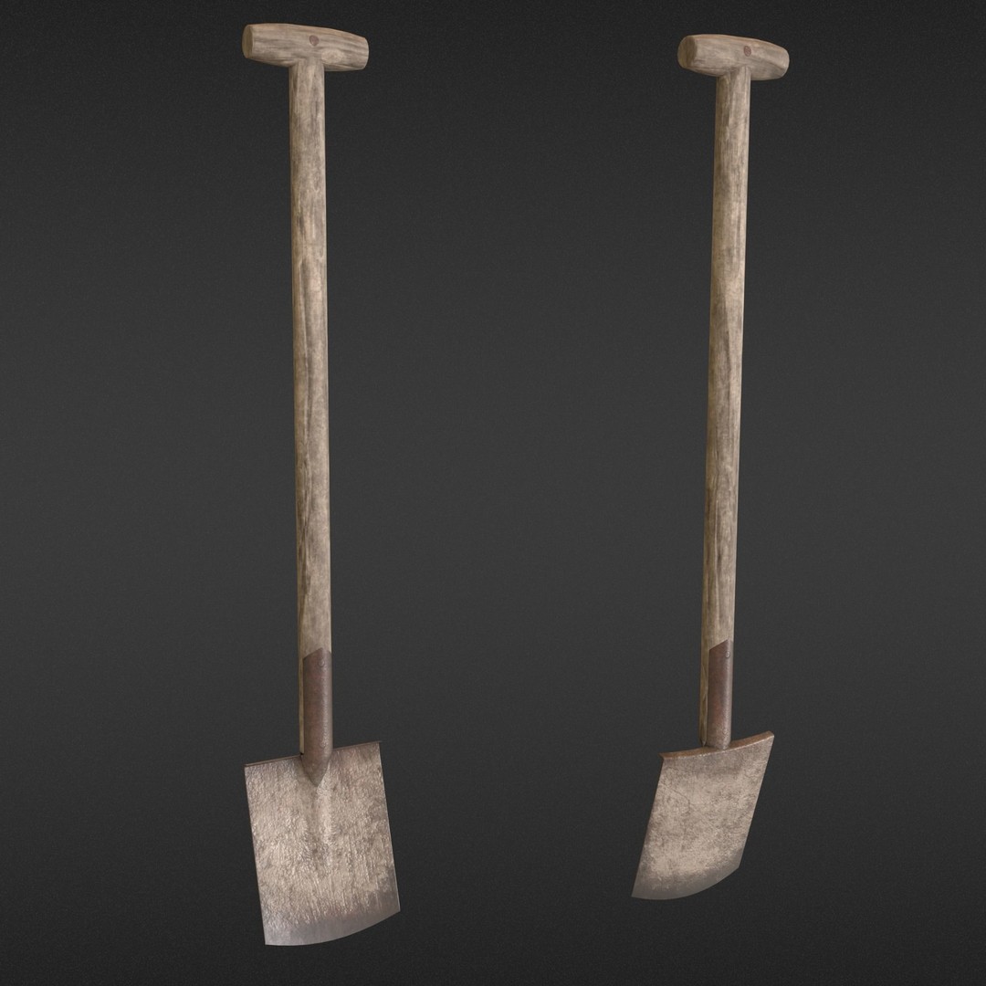 Old Shovel 3D Model – Low Poly Game-Ready Tool for Unity & UE4 - View 17