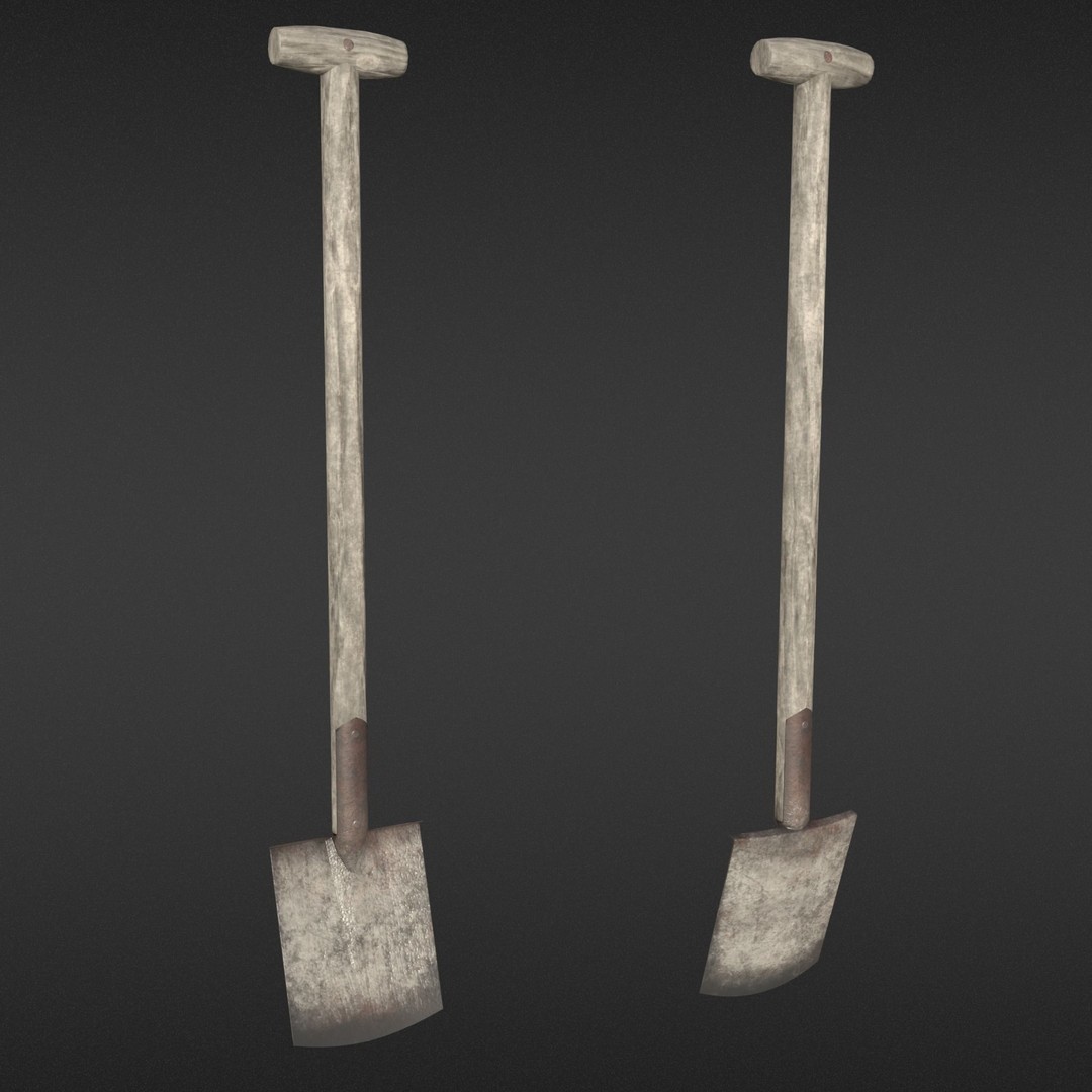 Old Shovel 3D Model – Low Poly Game-Ready Tool for Unity & UE4 - View 19