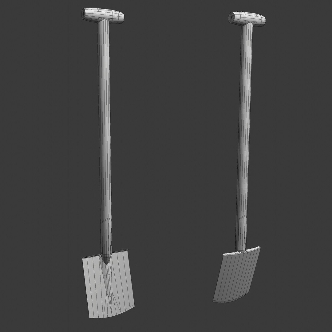 Old Shovel 3D Model – Low Poly Game-Ready Tool for Unity & UE4 - View 22