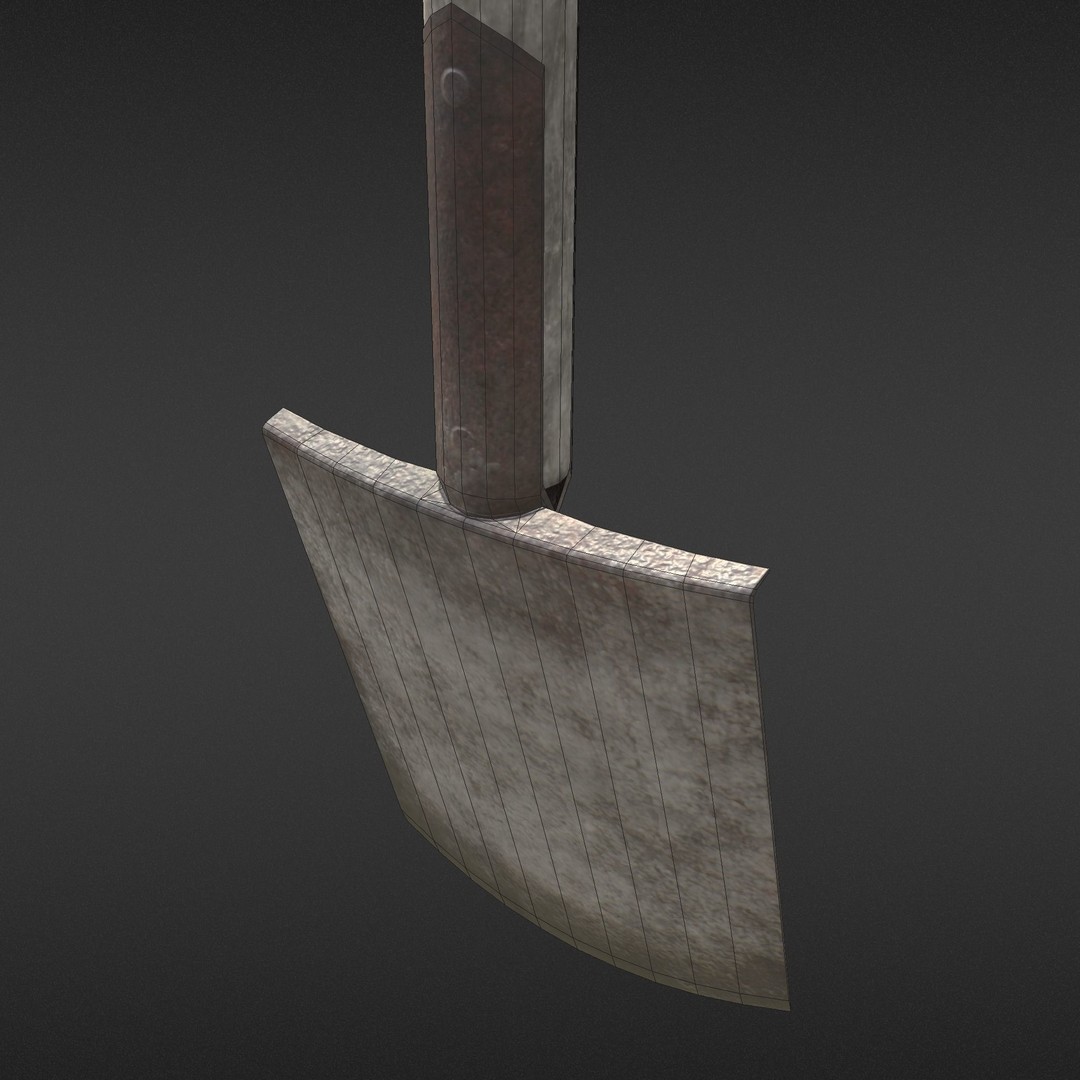 Old Shovel 3D Model – Low Poly Game-Ready Tool for Unity & UE4 - View 26