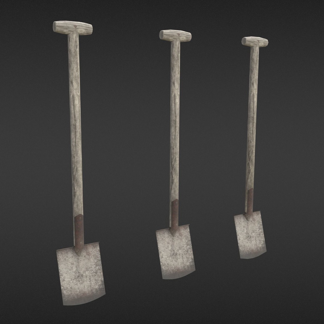 Old Shovel 3D Model – Low Poly Game-Ready Tool for Unity & UE4 - View 27