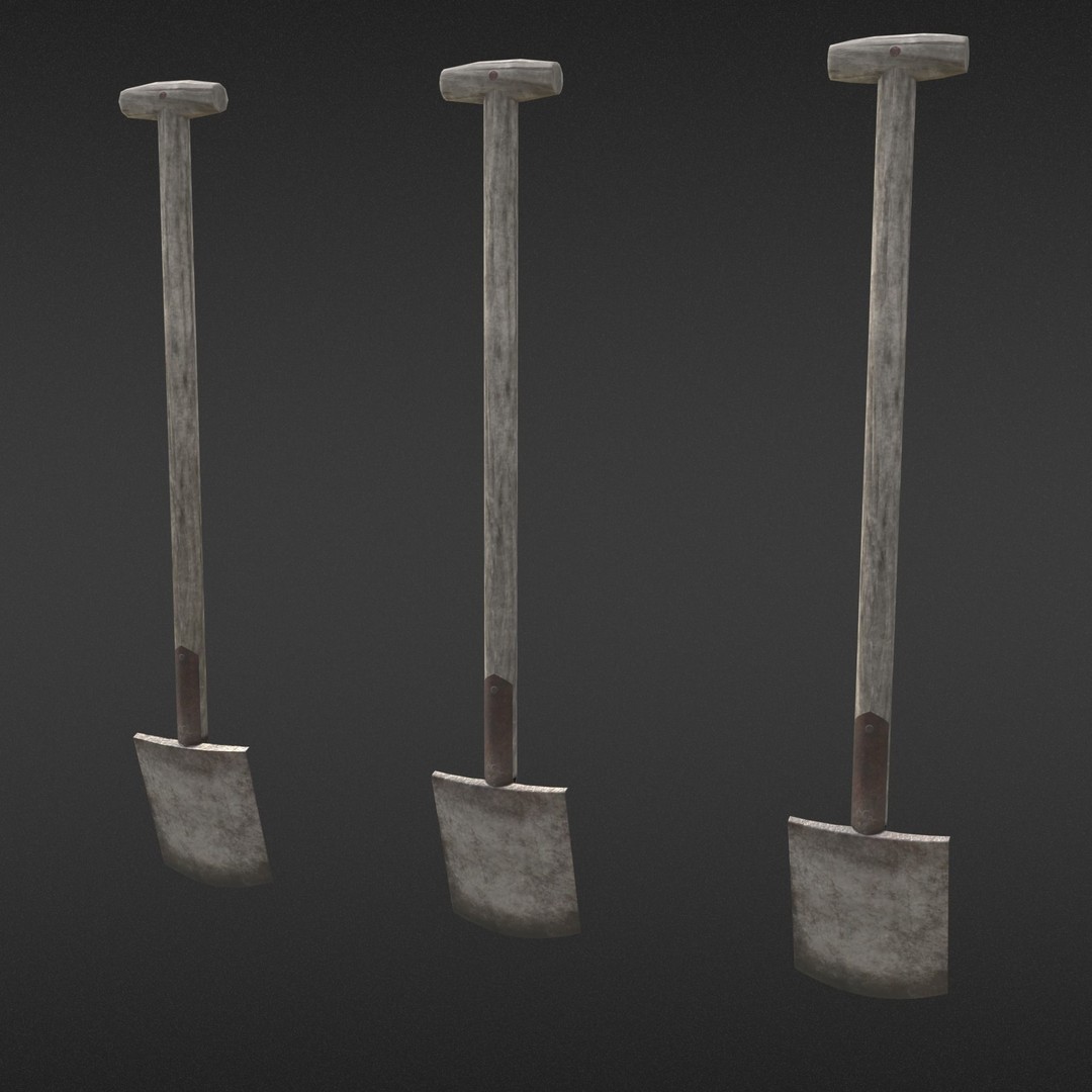 Old Shovel 3D Model – Low Poly Game-Ready Tool for Unity & UE4 - View 29
