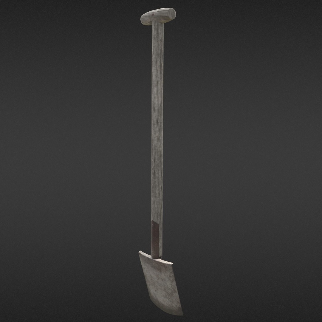 Old Shovel 3D Model – Low Poly Game-Ready Tool for Unity & UE4 - View 5