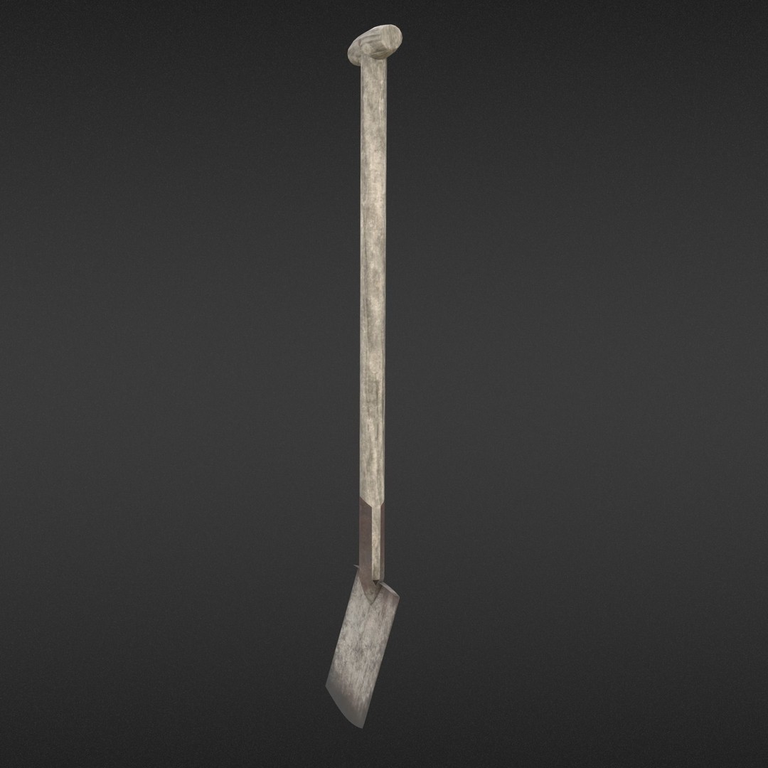 Old Shovel 3D Model – Low Poly Game-Ready Tool for Unity & UE4 - View 6