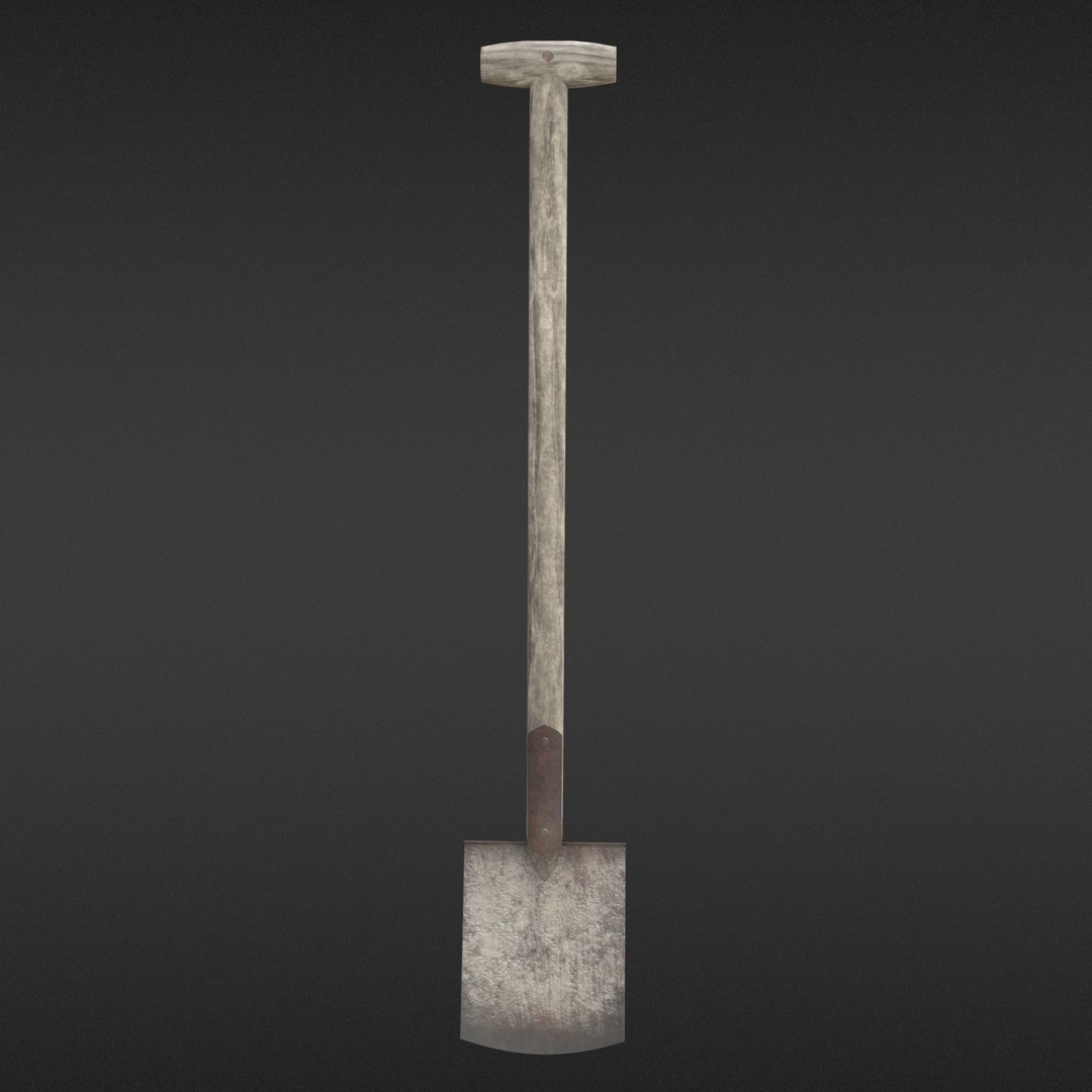 Old Shovel 3D Model – Low Poly Game-Ready Tool for Unity & UE4 - View 7