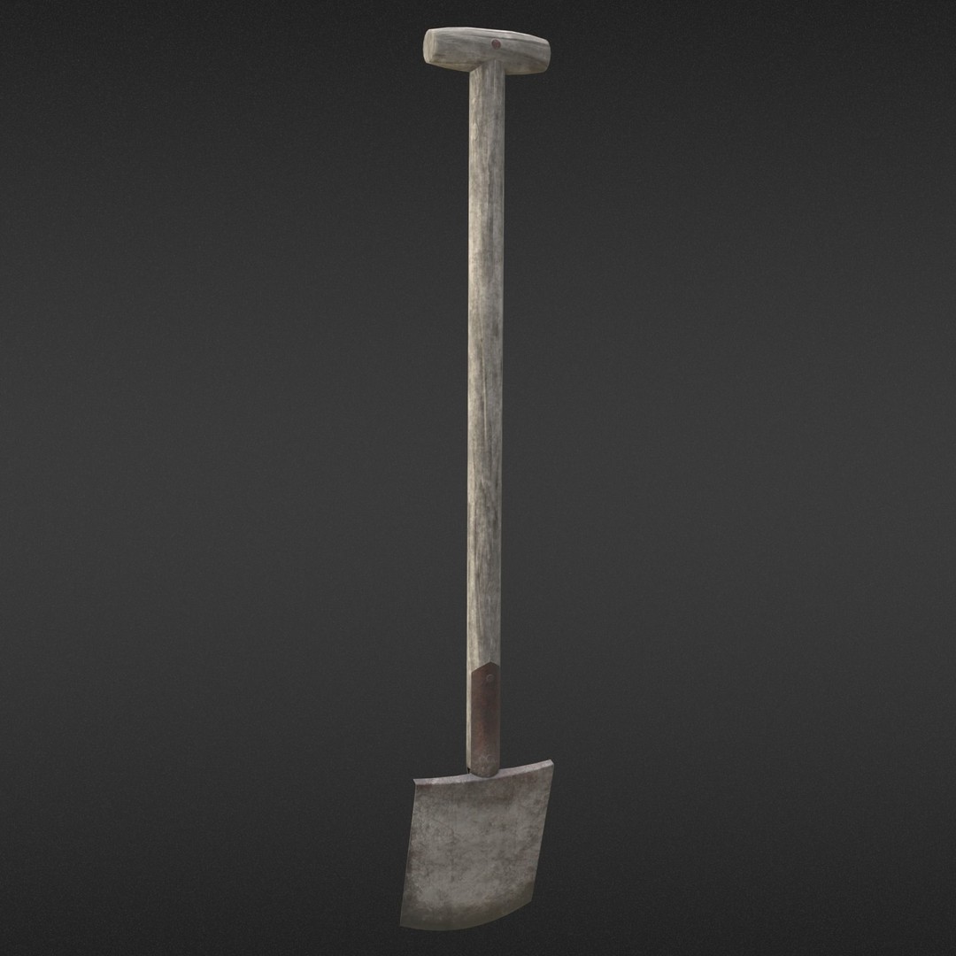 Old Shovel 3D Model – Low Poly Game-Ready Tool for Unity & UE4 - View 9