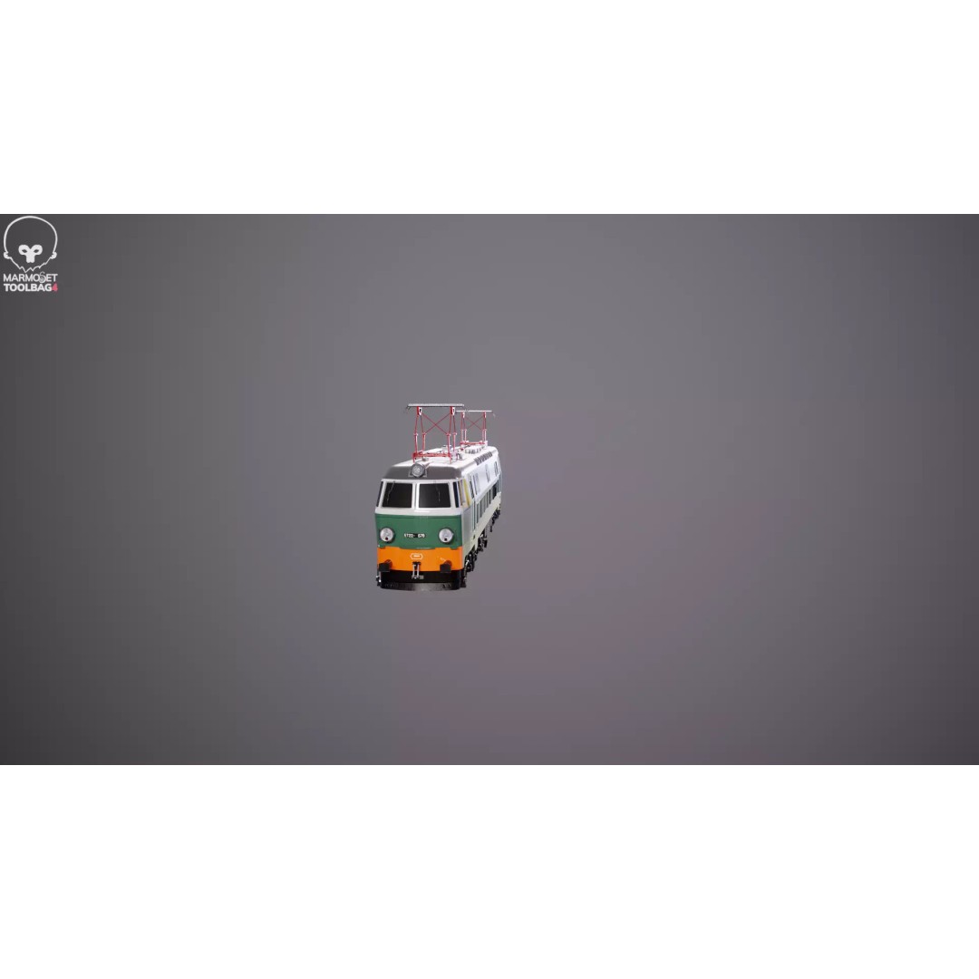 Electric Locomotive ET-22 Green 3D Model – High Detail PBR Train Asset, FBX - View 16