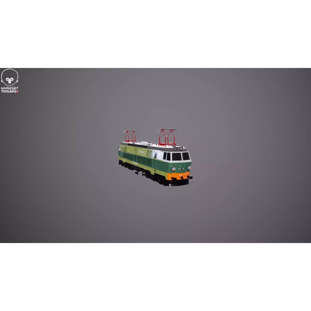 Electric Locomotive ET-22 Green 3D Model – High Detail PBR Train Asset, FBX - View 17