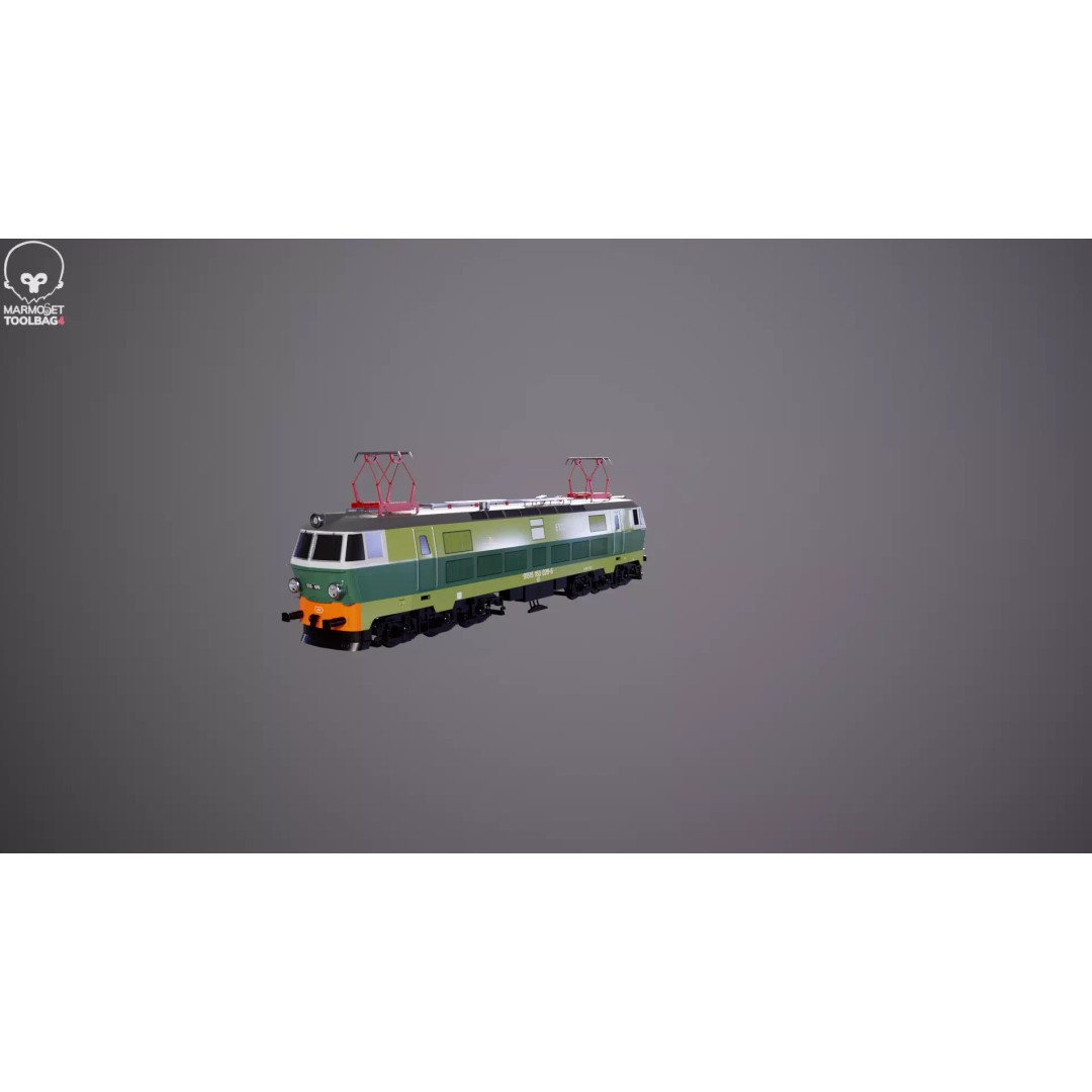 Electric Locomotive ET-22 Green 3D Model – High Detail PBR Train Asset, FBX - View 21