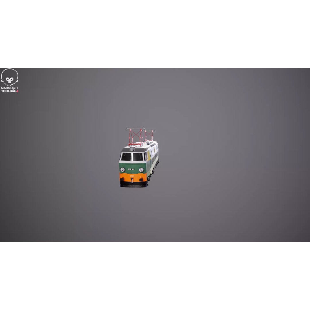 Electric Locomotive ET-22 Green 3D Model – High Detail PBR Train Asset, FBX - View 22