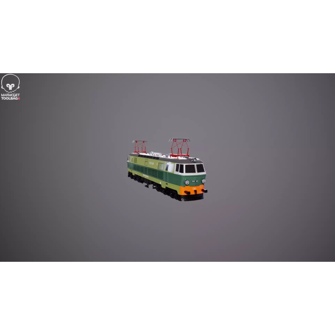 Electric Locomotive ET-22 Green 3D Model – High Detail PBR Train Asset, FBX - View 23