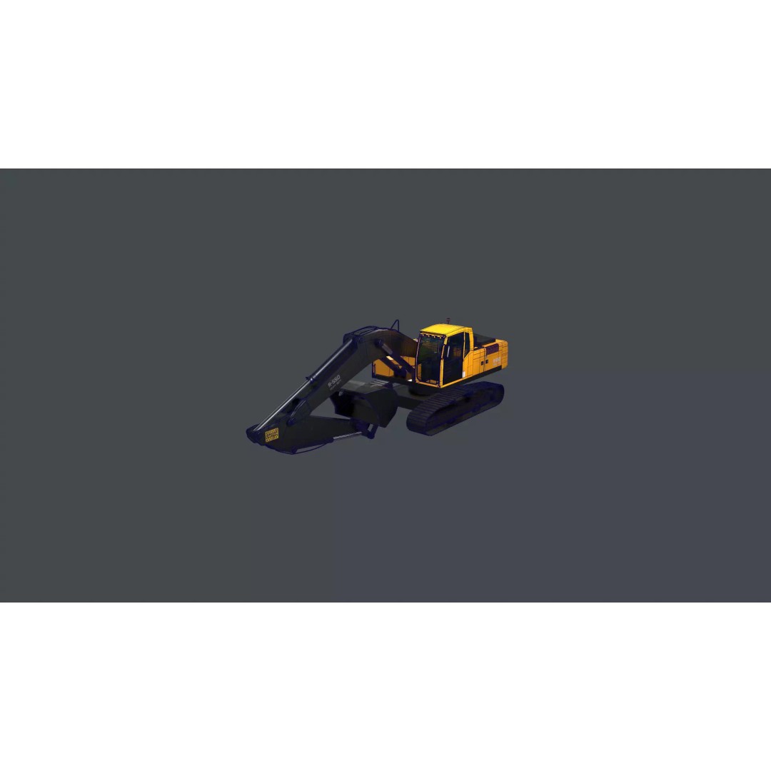 Modern Excavator 3D Model – High Poly PBR Asset, FBX, OBJ - View 22