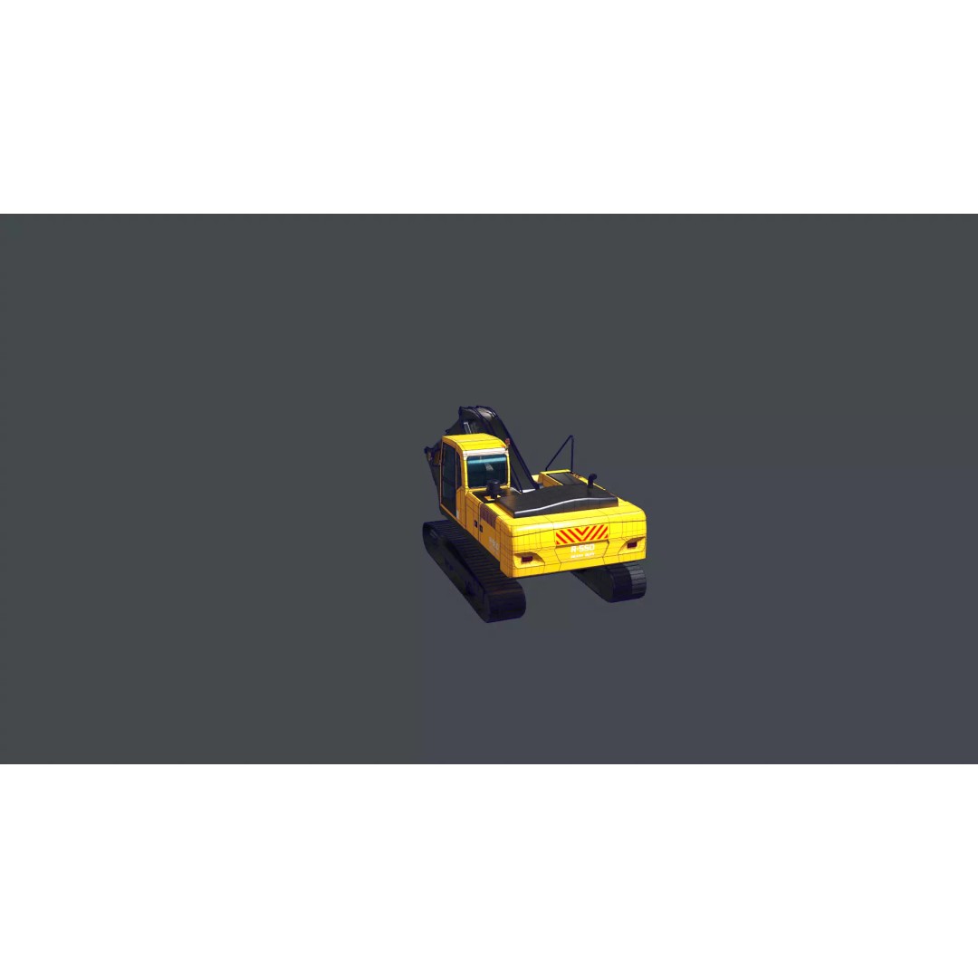 Modern Excavator 3D Model – High Poly PBR Asset, FBX, OBJ - View 26