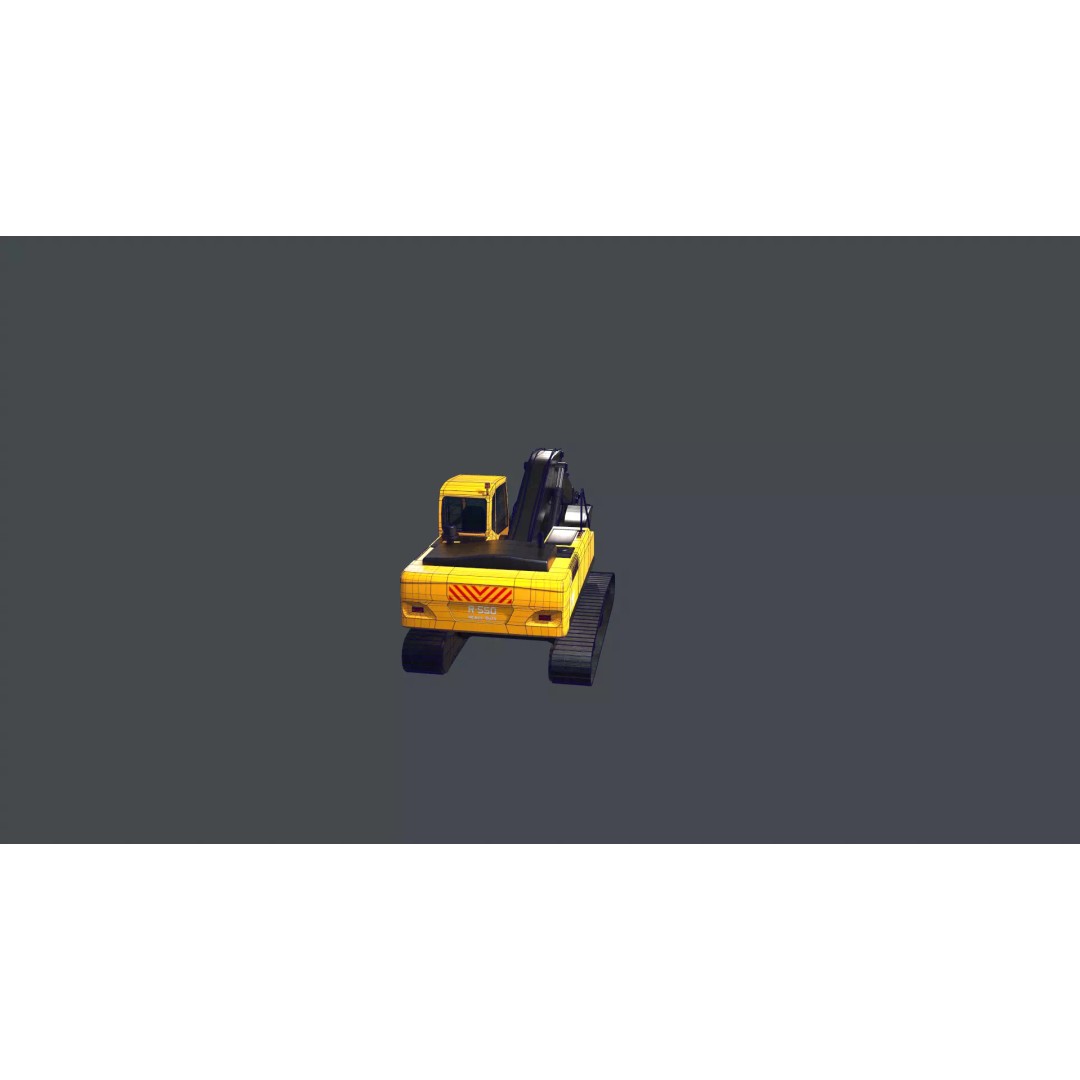 Modern Excavator 3D Model – High Poly PBR Asset, FBX, OBJ - View 27