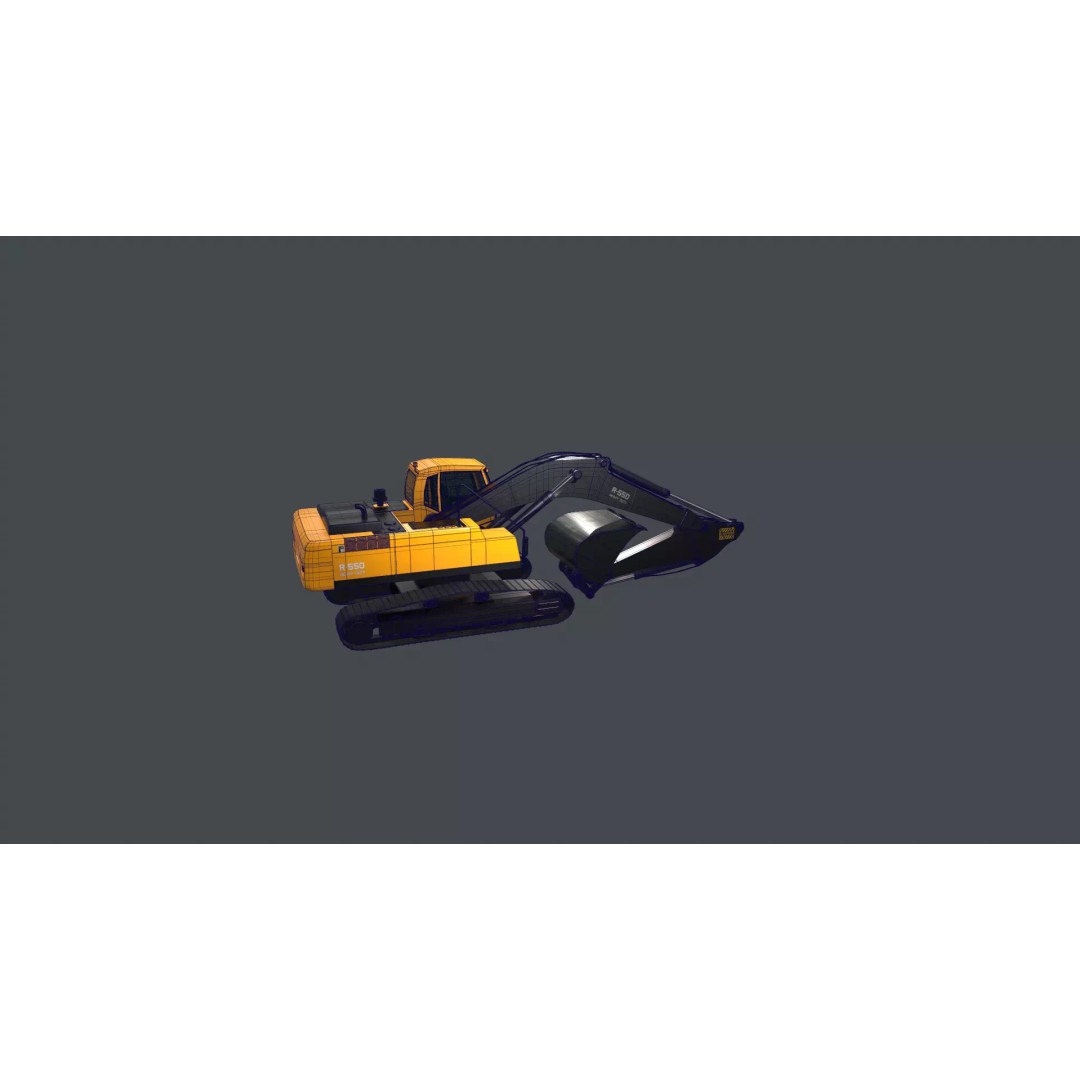 Modern Excavator 3D Model – High Poly PBR Asset, FBX, OBJ - View 29