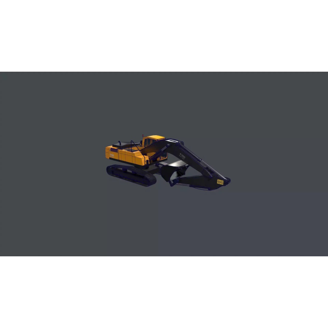 Modern Excavator 3D Model – High Poly PBR Asset, FBX, OBJ - View 31
