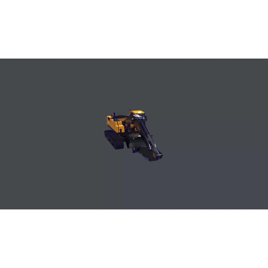 Modern Excavator 3D Model – High Poly PBR Asset, FBX, OBJ - View 32