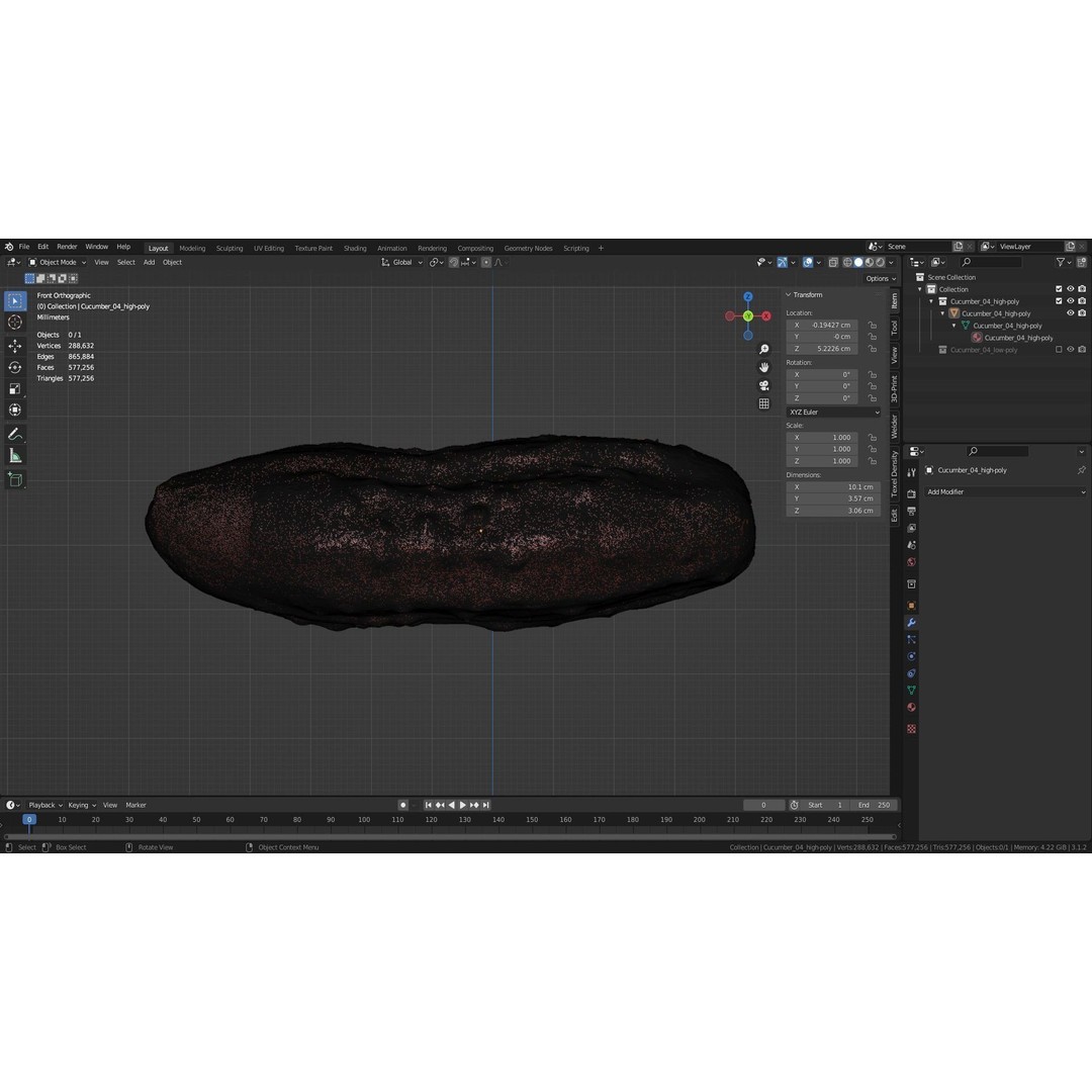 Cucumber 3D Model – Low-Poly Photorealistic Vegetable, FBX, OBJ