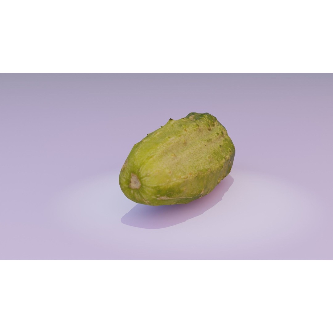 Cucumber 3D Model – Low-Poly Photorealistic Vegetable, FBX, OBJ - View 19