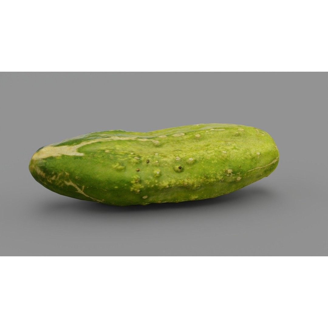 Cucumber 3D Model – Low-Poly Photorealistic Vegetable, FBX, OBJ - View 22