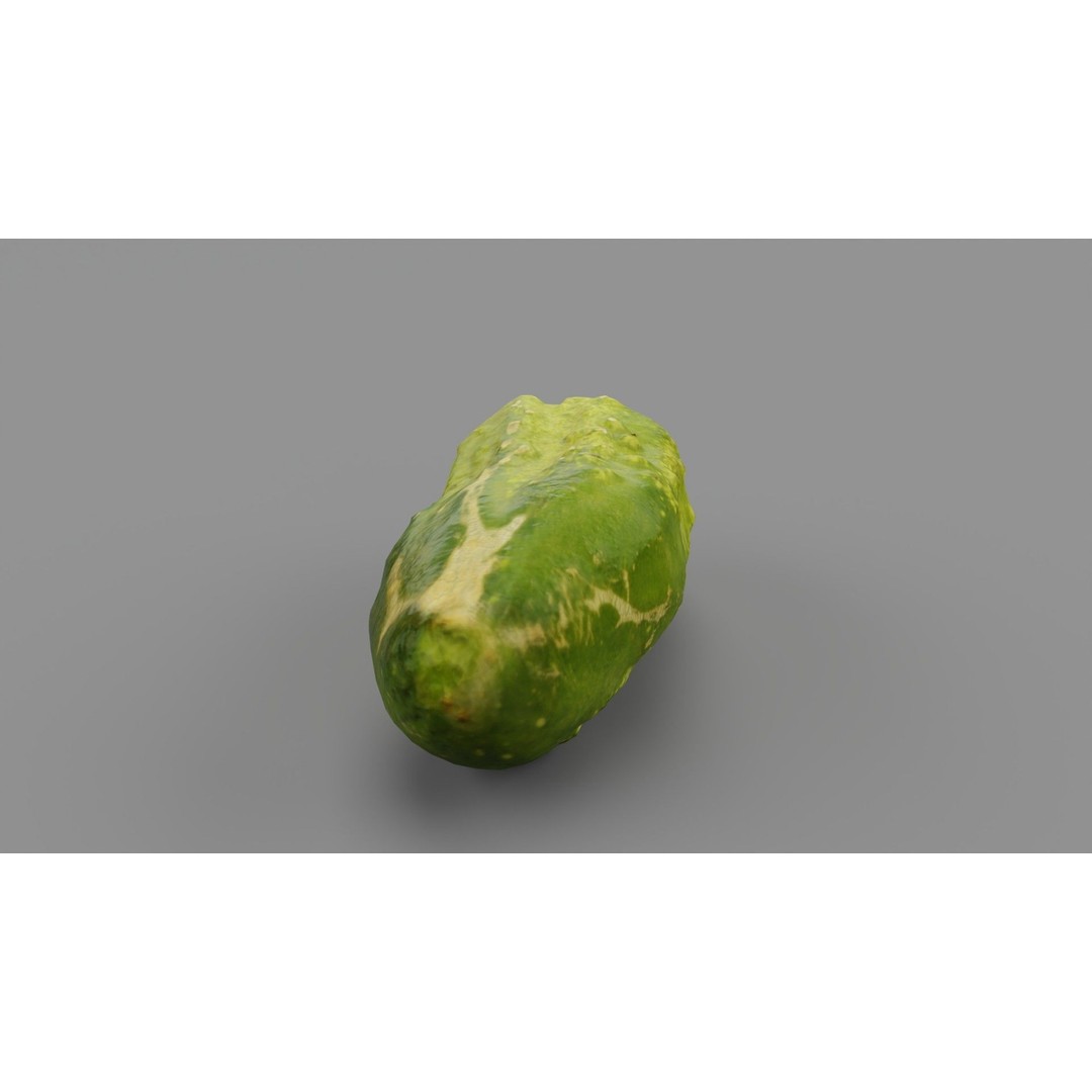 Cucumber 3D Model – Low-Poly Photorealistic Vegetable, FBX, OBJ - View 24