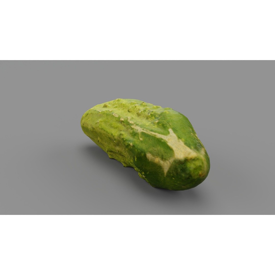 Cucumber 3D Model – Low-Poly Photorealistic Vegetable, FBX, OBJ - View 25