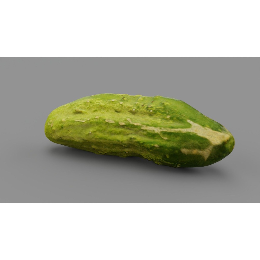 Cucumber 3D Model – Low-Poly Photorealistic Vegetable, FBX, OBJ - View 26