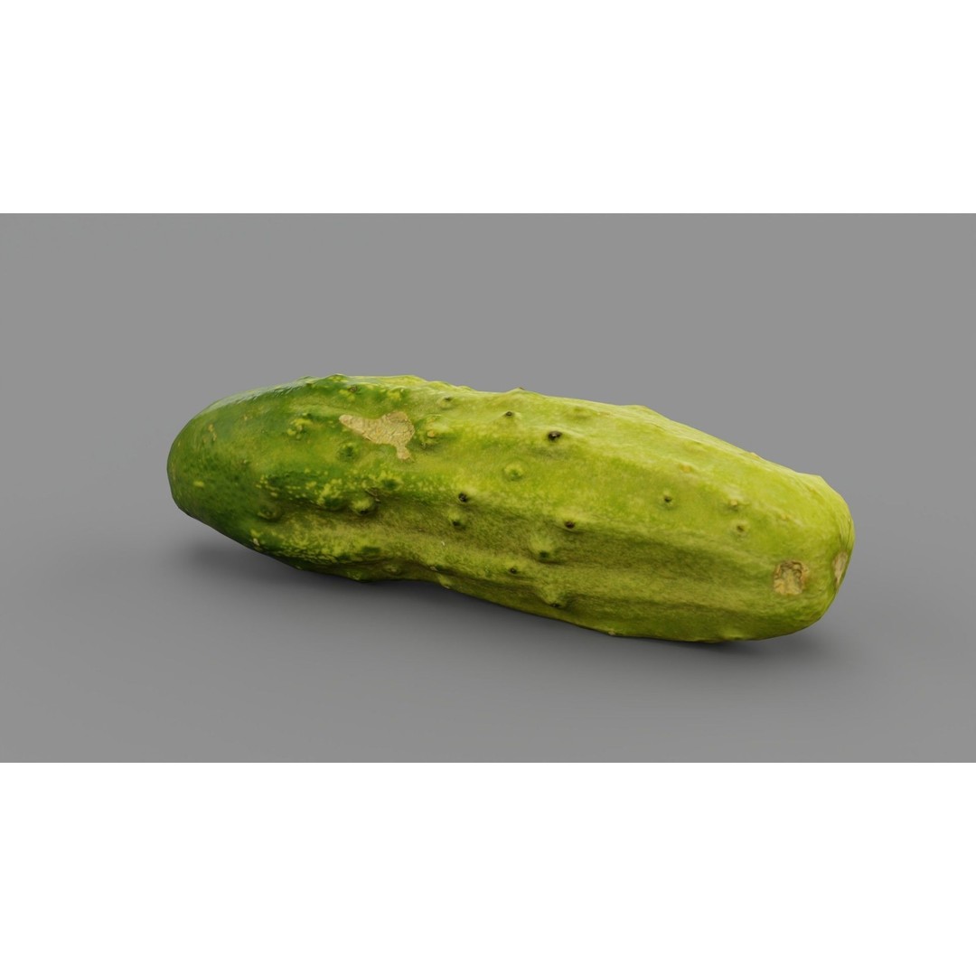 Cucumber 3D Model – Low-Poly Photorealistic Vegetable, FBX, OBJ - View 31
