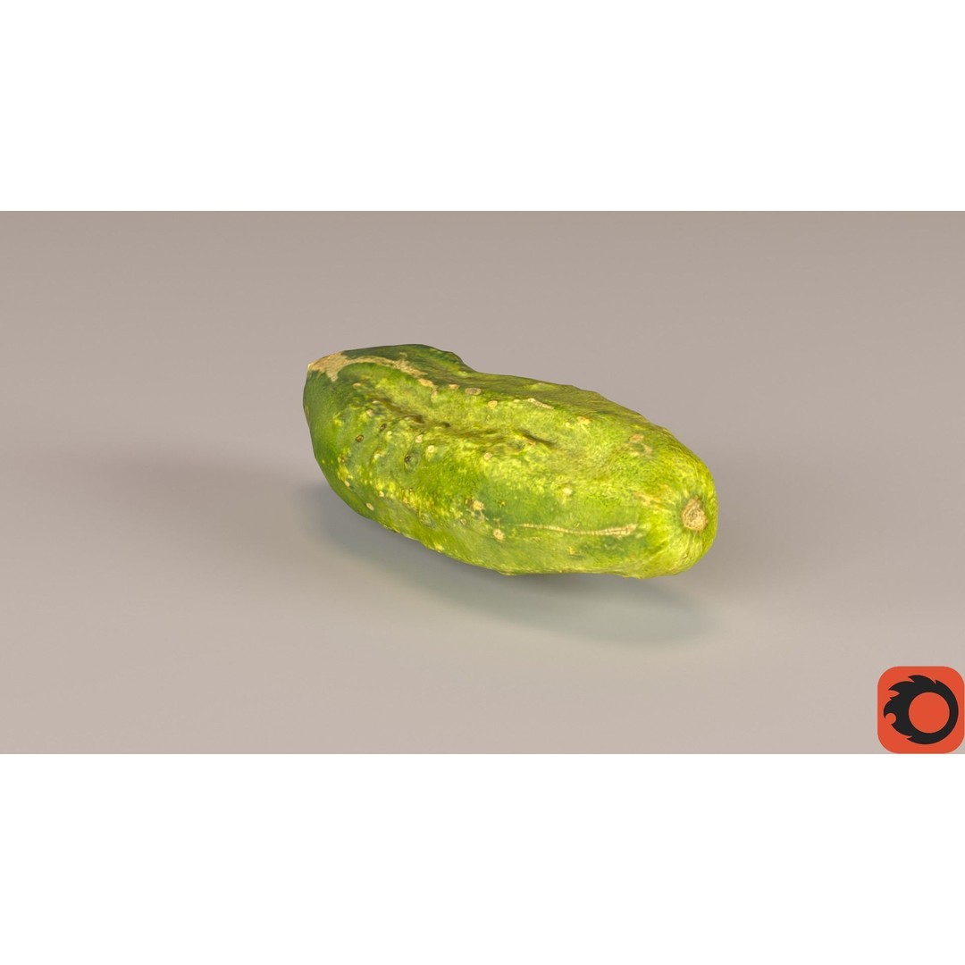 Cucumber 3D Model – Low-Poly Photorealistic Vegetable, FBX, OBJ - View 33