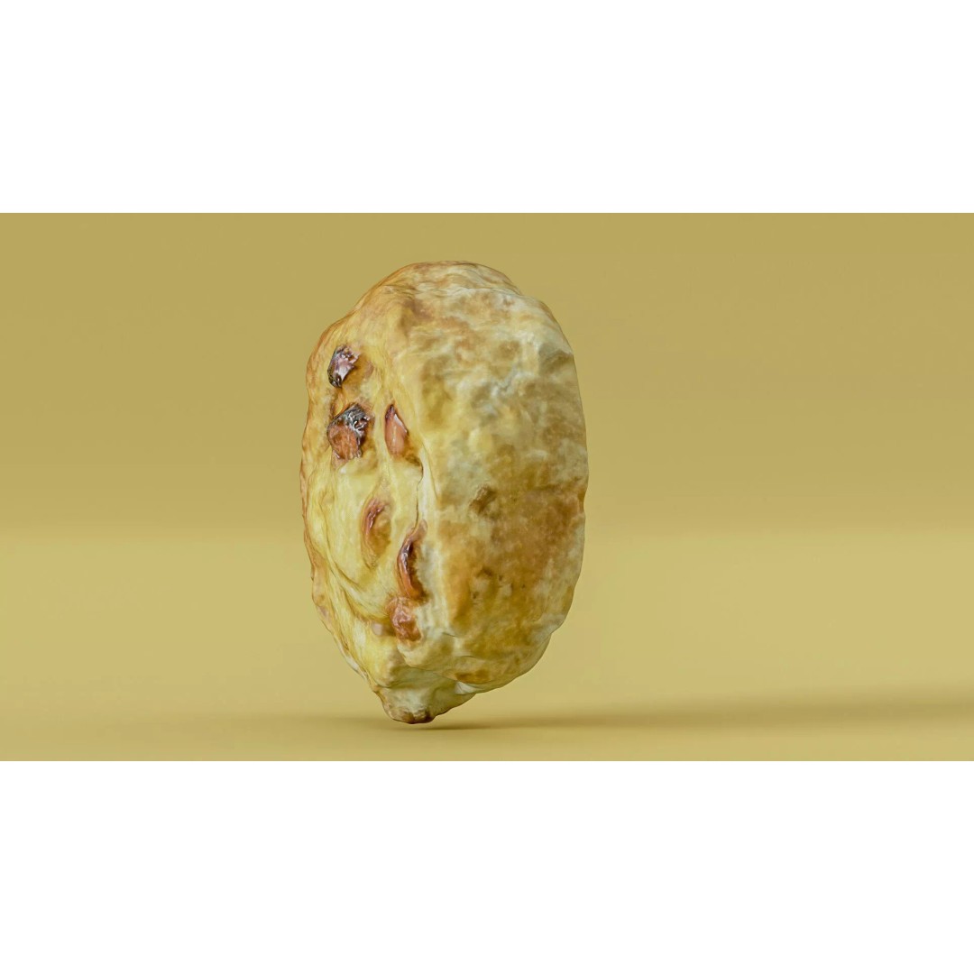 Sweet Swirl Pastry Bun 3D Model – Low Poly PBR Food Asset, FBX - View 14