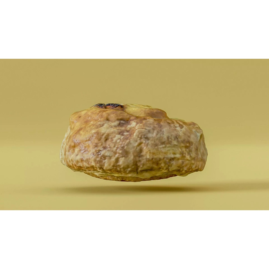 Sweet Swirl Pastry Bun 3D Model – Low Poly PBR Food Asset, FBX - View 17