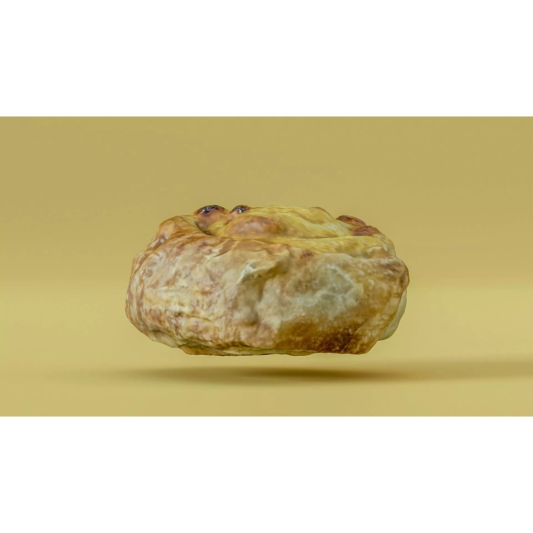 Sweet Swirl Pastry Bun 3D Model – Low Poly PBR Food Asset, FBX - View 18