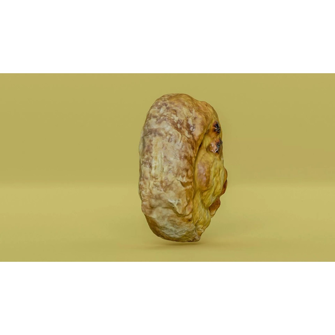 Sweet Swirl Pastry Bun 3D Model – Low Poly PBR Food Asset, FBX - View 9