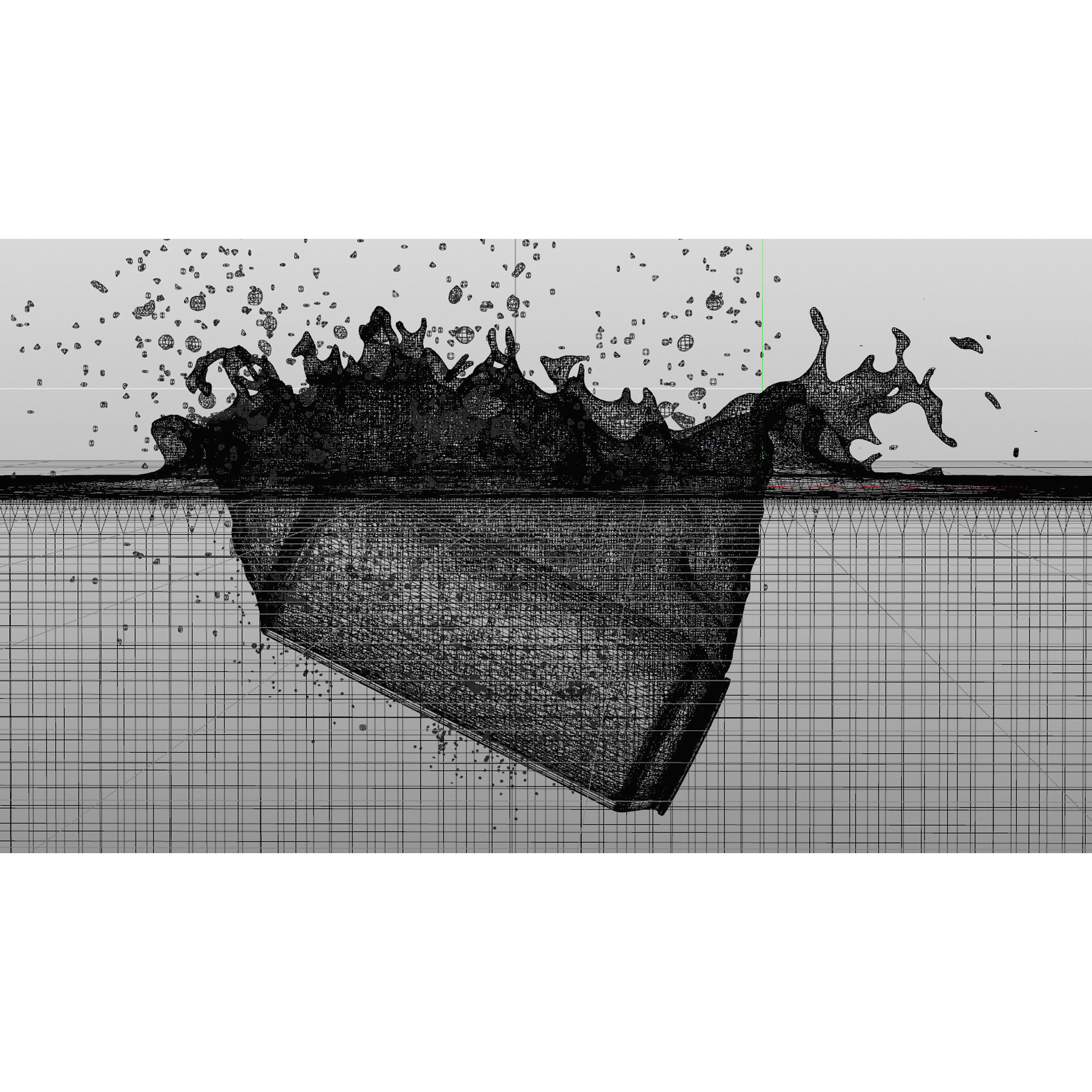 Tank Splash - Animated 3D Model