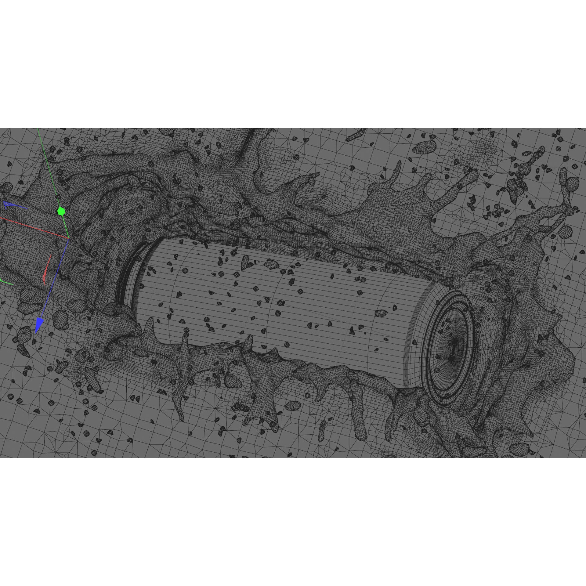 Tank Splash - Animated 3D Model - View 7