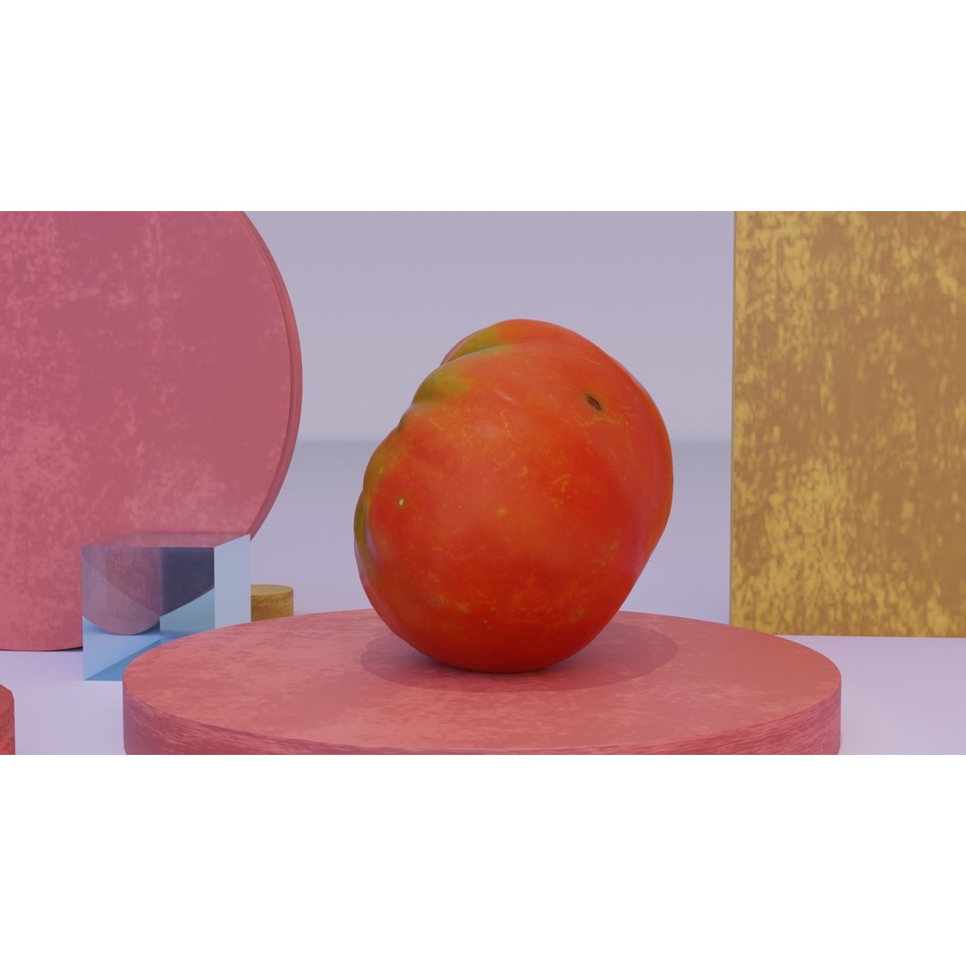 Photorealistic Tomato 3D Model – High Poly PBR Asset, FBX, OBJ - View 10