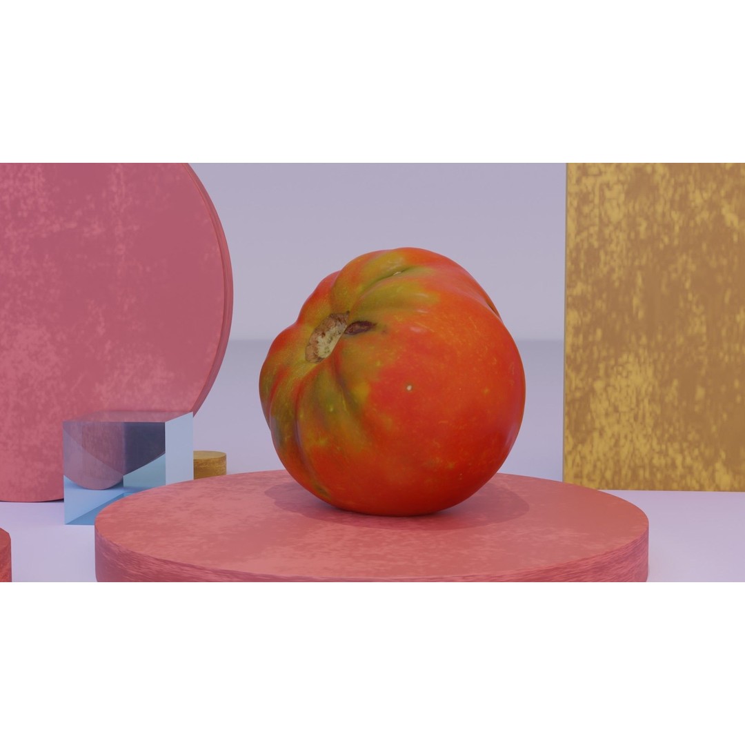Photorealistic Tomato 3D Model – High Poly PBR Asset, FBX, OBJ - View 11