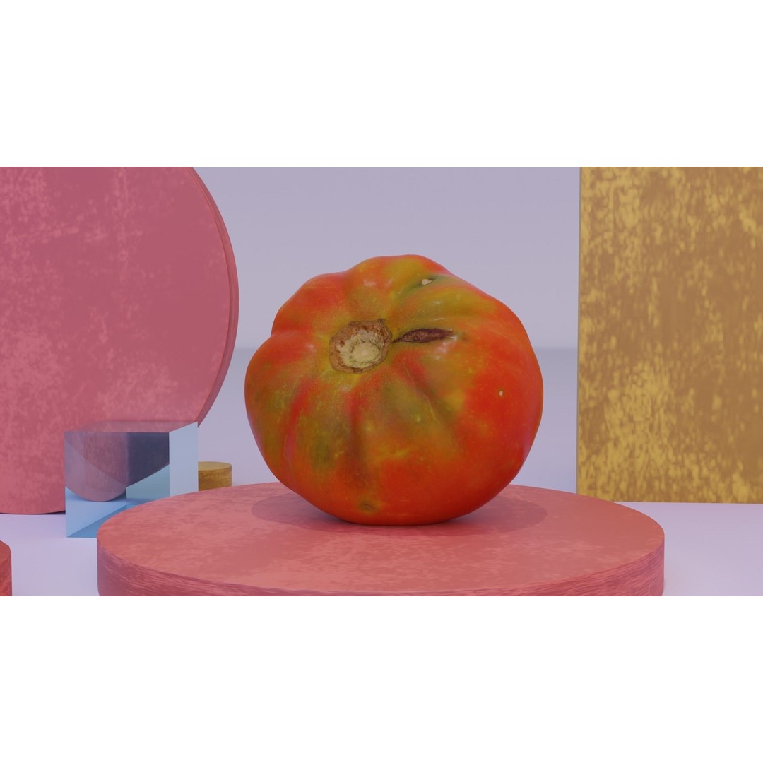 Photorealistic Tomato 3D Model – High Poly PBR Asset, FBX, OBJ - View 12