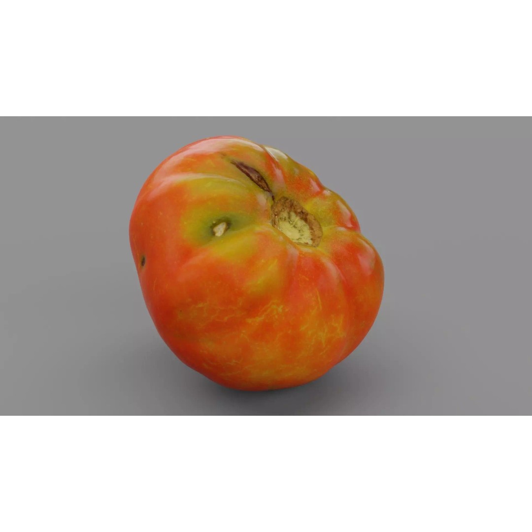 Photorealistic Tomato 3D Model – High Poly PBR Asset, FBX, OBJ - View 2