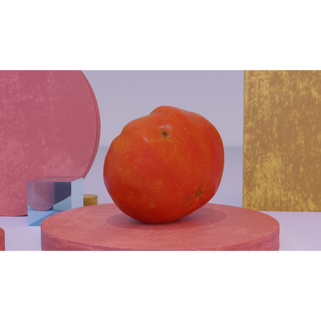 Photorealistic Tomato 3D Model – High Poly PBR Asset, FBX, OBJ - View 9