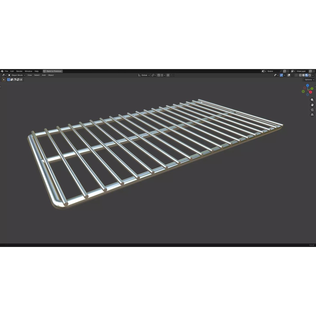 Barbecue Wire 3D Model – Low Poly PBR Grill Asset, FBX & OBJ - View 10