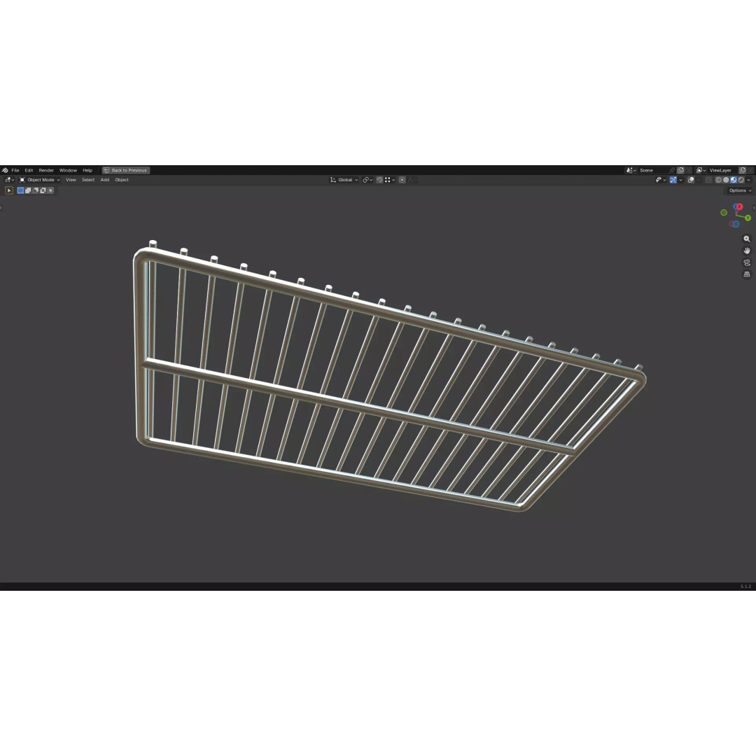Barbecue Wire 3D Model – Low Poly PBR Grill Asset, FBX & OBJ - View 11