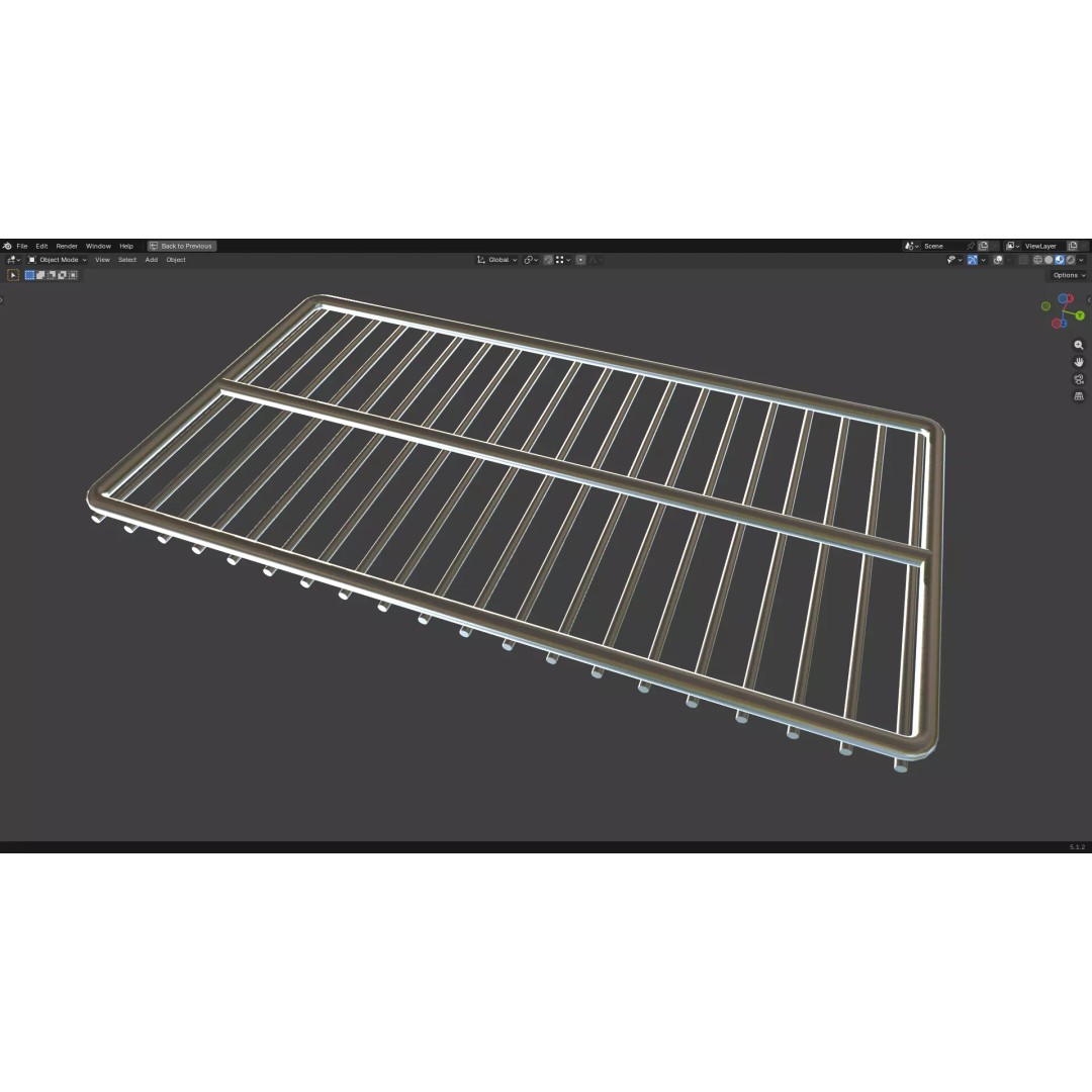 Barbecue Wire 3D Model – Low Poly PBR Grill Asset, FBX & OBJ - View 12
