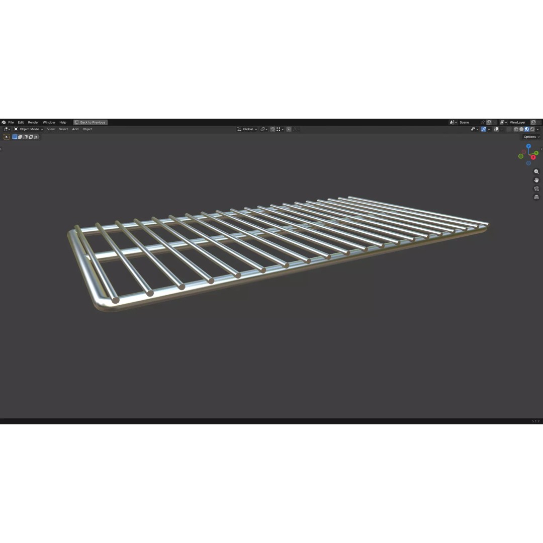 Barbecue Wire 3D Model – Low Poly PBR Grill Asset, FBX & OBJ - View 13